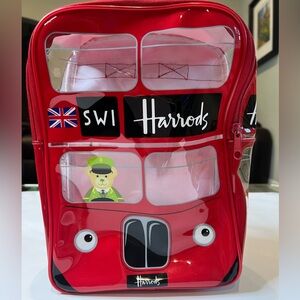 Harrods Red London Bus Kids Backpack